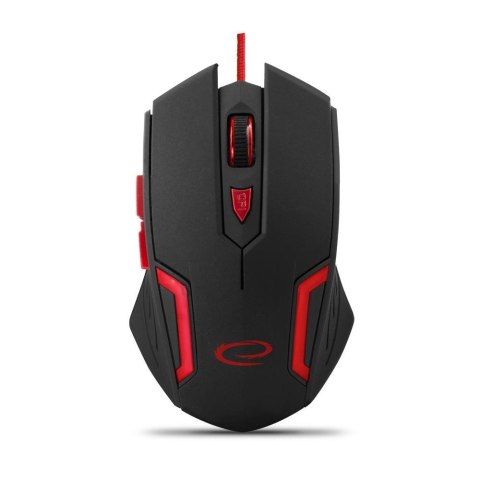 Mysz przewodowa Esperanza MX205 Fighter optyczna Gaming 6D USB czarno-czerwona Mysz przewodowa Esperanza MX205 Fighter optyczna Gaming 6D USB czarno-czerwona