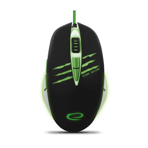 Mysz przewodowa Esperanza MX301 Rez optyczna Gaming 7D USB czarno-zielona Mysz przewodowa Esperanza MX301 Rez optyczna Gaming 7D USB czarno-zielona
