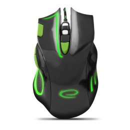 Mysz przewodowa Esperanza MX401 Hawk optyczna Gaming USB czarno-zielona