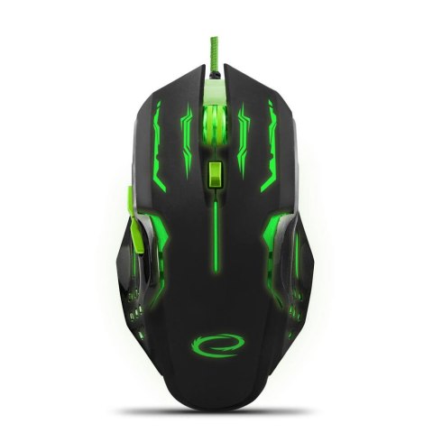 Mysz przewodowa Esperanza MX403 Apache optyczna Gaming 6D USB zielono-czarna Mysz przewodowa Esperanza MX403 Apache optyczna Gaming 6D USB zielono-czarna
