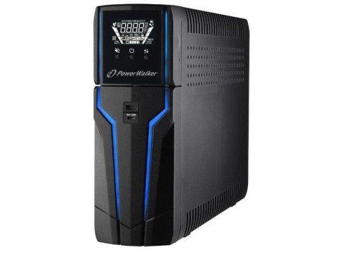 Zasilacz awaryjny UPS Power Walker Line-Interactive 1000VA 4xPL 230V, USB, LCD, 2x ładowarka USB, RGB Zasilacz awaryjny UPS Power Walker Line-Interactive 1000VA 4xPL 230V, USB, LCD, 2x ładowarka USB, RGB