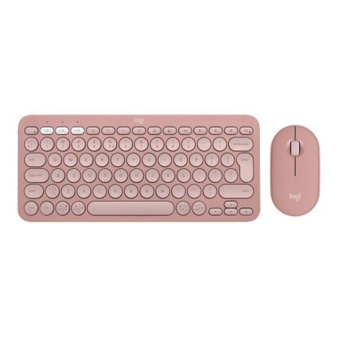 Zestaw bezprzewodowy klawiatura + mysz Logitech Pebble 2 Combo różowy Zestaw bezprzewodowy klawiatura + mysz Logitech Pebble 2 Combo różowy