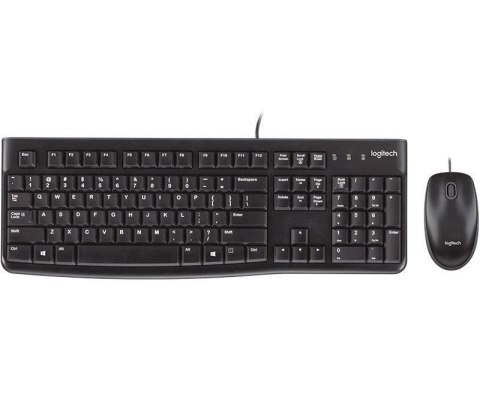 Zestaw klawiatura+mysz Logitech Desktop MK120 USB czarny układ niemiecki Zestaw klawiatura+mysz Logitech Desktop MK120 USB czarny układ niemiecki