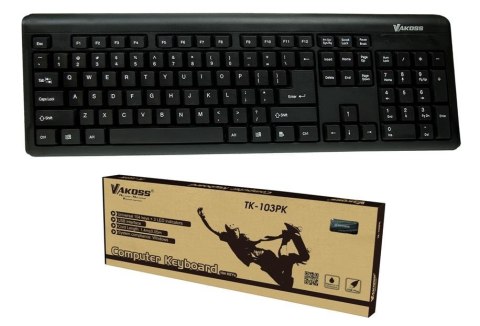 Klawiatura przewodowa VAKOSS TK-103PK USB czarna Klawiatura przewodowa VAKOSS TK-103PK USB czarna