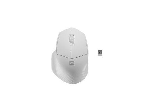 Mysz bezprzewodowa Natec Siskin 2 optyczna 1600 DPI BT 5.0 + 2.4 GHz z cichym klikiem biała Mysz bezprzewodowa Natec Siskin 2 optyczna 1600 DPI BT 5.0 + 2.4 GHz z cichym klikiem biała