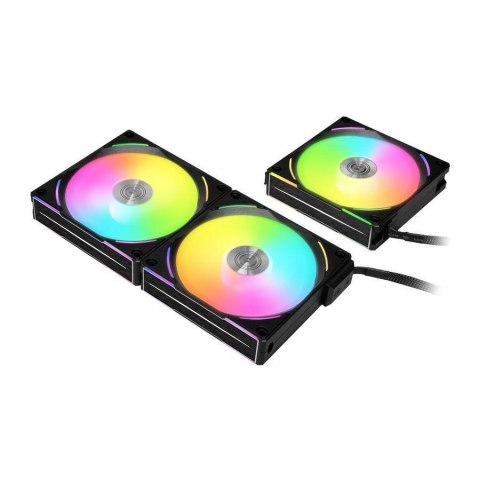 Wentylator Lian Li UNI FAN AL120 V2 ARGB PWM 120mm czarny Triple Pack with Controller Wentylator Lian Li UNI FAN AL120 V2 ARGB PWM 120mm czarny Triple Pack with Controller