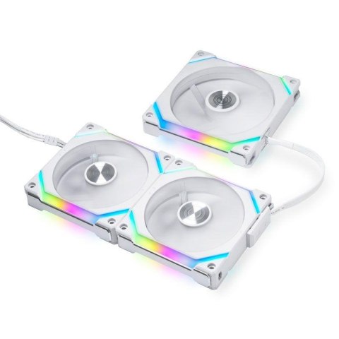 Wentylator Lian Li UNI FAN SL120 V2 RGB PWM 120mm biały Triple Pack incl. Controller Wentylator Lian Li UNI FAN SL120 V2 RGB PWM 120mm biały Triple Pack incl. Controller