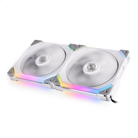 Wentylator Lian Li UNI FAN SL140 RGB PWM 140mm biały Double Pack incl. controller Wentylator Lian Li UNI FAN SL140 RGB PWM 140mm biały Double Pack incl. controller