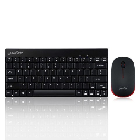 Zestaw bezprzewodowy klawiatura+mysz Perixx PERIDUO-712 Compact czarny Mini Zestaw bezprzewodowy klawiatura+mysz Perixx PERIDUO-712 Compact czarny Mini