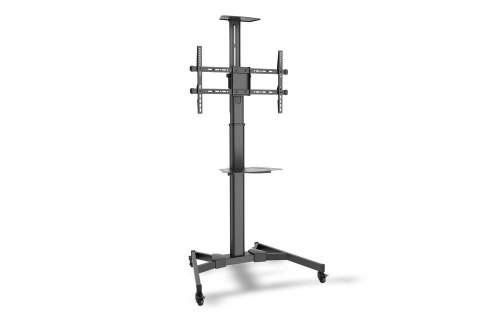 Stojak mobilny pojedynczy z półką DIGITUS 1xLCD max. 70" max. 50kg pivot Stojak mobilny pojedynczy z półką DIGITUS 1xLCD max. 70" max. 50kg pivot