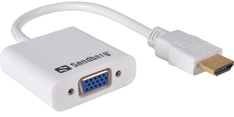 Adapter SANDBERG HDMI (M) - VGA (F) HDMI - VGA 508-69 Adapter SANDBERG HDMI (M) - VGA (F) HDMI - VGA 508-69