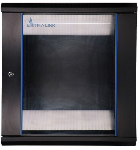 Szafka wisząca rack 12U 600x450 czarna szklane drzwi Szafka wisząca rack 12U 600x450 czarna szklane drzwi