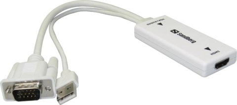 Adapter SANDBERG VGA + Audio - HDMI VGA + Audio - HDMI 508-78 Adapter SANDBERG VGA + Audio - HDMI VGA + Audio - HDMI 508-78