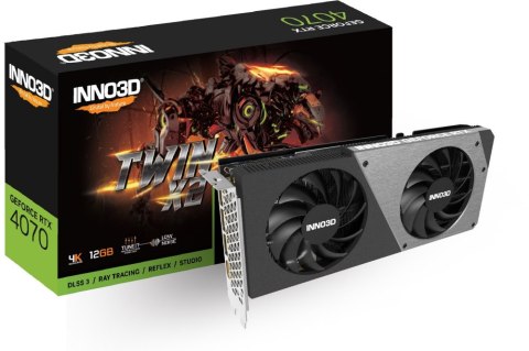 Karta graficzna INNO3D GeForce RTX 4070 TWIN X2 12 GB GDDR6X DLSS 3 (N40702-126X-185252N) Karta graficzna INNO3D GeForce RTX 4070 TWIN X2 12 GB GDDR6X DLSS 3 (N40702-126X-185252N)