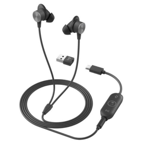Słuchawki z mikrofonem LOGITECH Zone Wired Earbuds Teams Grafitowy Grafitowy Słuchawki z mikrofonem LOGITECH Zone Wired Earbuds Teams Grafitowy Grafitowy