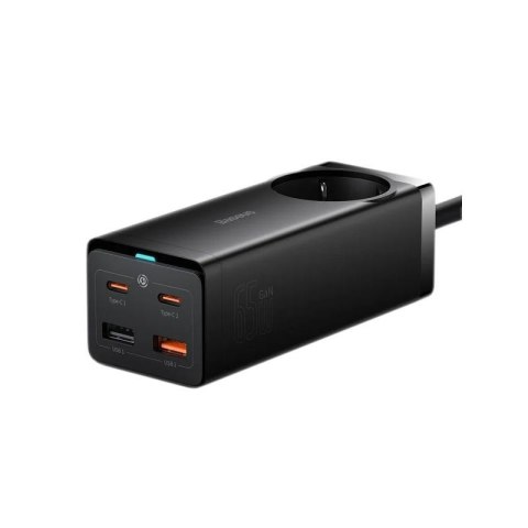 Ładowarka sieciowa Baseus GaN3 Pro PSZM000901 65W z 2 gniazdami USB-C PD, 2 gniazdami USB oraz AC Ładowarka sieciowa Baseus GaN3 Pro PSZM000901 65W z 2 gniazdami USB-C PD, 2 gniazdami USB oraz AC