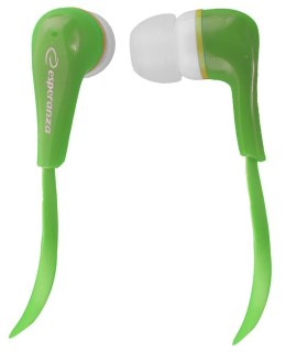 Słuchawki Dokanałowe ESPERANZA EH146G (1.2m /3.5 mm wtyk/Zielono-biały)