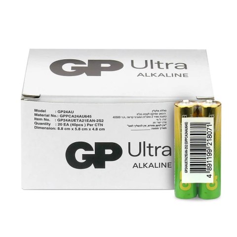 Bateria alkaliczna AAA/LR03 GP ReCyko Ultra alkaline G-TECH - 40 sztuk Bateria alkaliczna AAA/LR03 GP ReCyko Ultra alkaline G-TECH - 40 sztuk