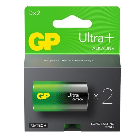 Bateria alkaliczna D/LR20 GP ReCyko Ultra+ alkaline G-TECH - 2 sztuki Bateria alkaliczna D/LR20 GP ReCyko Ultra+ alkaline G-TECH - 2 sztuki