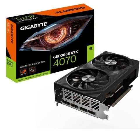 Karta graficzna GIGABYTE GeForce RTX 4070 Windforce 2X OC 12GB GDDR6X (GV-N4070WF2OC-12GD) Karta graficzna GIGABYTE GeForce RTX 4070 Windforce 2X OC 12GB GDDR6X (GV-N4070WF2OC-12GD)