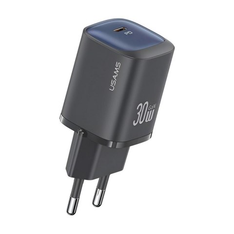Ładowarka sieciowa Usams CC251 30W GaN 1xUSB-C PD 3.0 bez kabla - czarna Ładowarka sieciowa Usams CC251 30W GaN 1xUSB-C PD 3.0 bez kabla - czarna