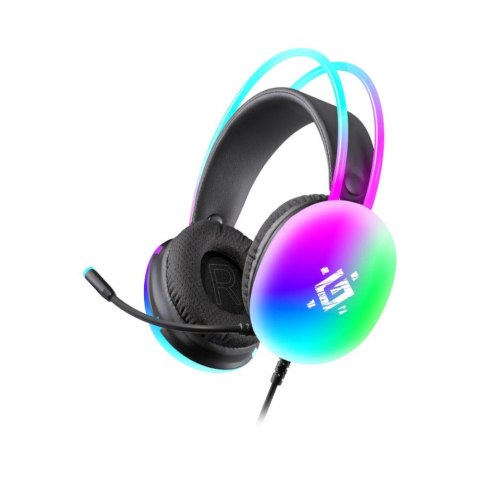 Słuchawki z mikrofonem Defender IGNIS podświetlane Gaming USB RGB czarne + GRA Słuchawki z mikrofonem Defender IGNIS podświetlane Gaming USB RGB czarne + GRA