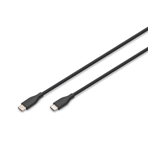 Kabel zasilający DIGITUS silikonowy USB-C - USB-C, USB 2.0 60W, 0,5m czarny Kabel zasilający DIGITUS silikonowy USB-C - USB-C, USB 2.0 60W, 0,5m czarny