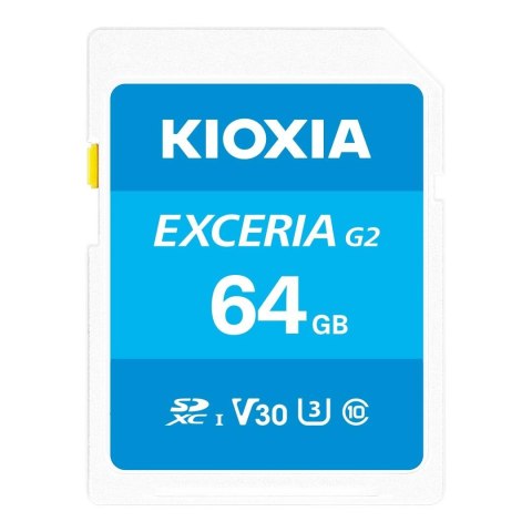Karta pamięci SDXC KIOXIA EXCERIA G2 64GB UHS-I U3 V30 Karta pamięci SDXC KIOXIA EXCERIA G2 64GB UHS-I U3 V30