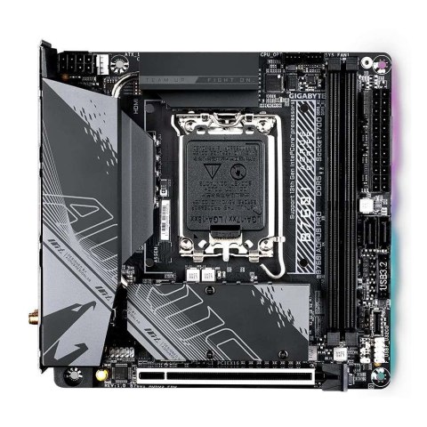 Płyta Gigabyte B760I AORUS PRO /B760/DDR5/SATA3/M.2/USB3.1/PCIe4.0/WiFi/BT/s.1700/mITX Płyta Gigabyte B760I AORUS PRO /B760/DDR5/SATA3/M.2/USB3.1/PCIe4.0/WiFi/BT/s.1700/mITX