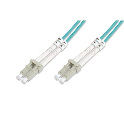 Kabel krosowy (patchcord) DIGITUS światłowodowy LC/LC, dplx, MM 50/125, OM3, LSOH, 20m, turkusowy Kabel krosowy (patchcord) DIGITUS światłowodowy LC/LC, dplx, MM 50/125, OM3, LSOH, 20m, turkusowy