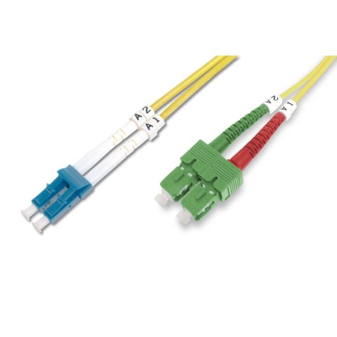 Kabel krosowy (patchcord) DIGITUS światłowodowy SC APC/LC, dplx, SM 9/125, OS2, LSOH, 1m, żółty Kabel krosowy (patchcord) DIGITUS światłowodowy SC APC/LC, dplx, SM 9/125, OS2, LSOH, 1m, żółty