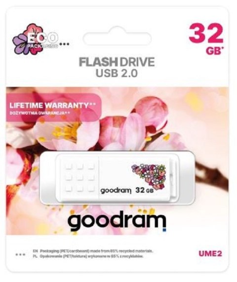 Pendrive (Pamięć USB) GOODRAM (32 GB /USB 2.0 /Biały z wzorem ) Pendrive (Pamięć USB) GOODRAM (32 GB /USB 2.0 /Biały z wzorem )