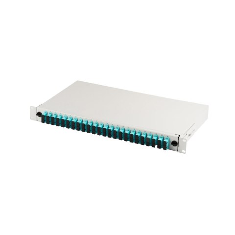 Przełącznica światłowodowa/Panel krosowy DIGITUS z wyposażeniem 19'' 1U, 24x SC dx, OM3, adaptery, wysuwany, szary Przełącznica światłowodowa/Panel krosowy DIGITUS z wyposażeniem 19'' 1U, 24x SC dx, OM3, adaptery, wysuwany, szary