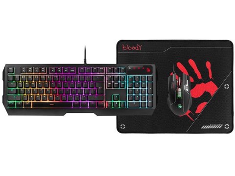 Zestaw klawiatura + mysz + podkładka A4Tech Bloody B1700 USB czarny Zestaw klawiatura + mysz + podkładka A4Tech Bloody B1700 USB czarny