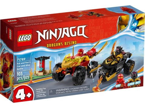 LEGO Ninjago Bitwa samochodowo-motocyklowa między Kaiem a Rasem 71789 LEGO Ninjago Bitwa samochodowo-motocyklowa między Kaiem a Rasem 71789