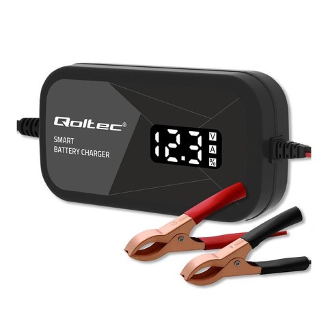Ładowarka inteligentna Qoltec mikroprocesorowa 12V | 2A | Prostownik z funkcją regeneracji ogniw do akumulatora AGM GEL | LCD Ładowarka inteligentna Qoltec mikroprocesorowa 12V | 2A | Prostownik z funkcją regeneracji ogniw do akumulatora AGM GEL | LCD