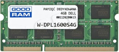 Pamięć GOODRAM (SODIMM/DDR3/4 GB/1600MHz/SINGLE)