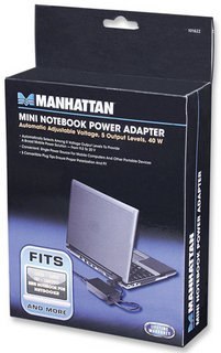 Uniwersalny zasilacz sieciowy do notebooka 40W Zasilacz sieciowy MANHATTAN 40W 1-pin 9.5 / 12 / 18.5 / 19 / 20V