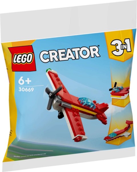 LEGO 30669 Creator 3w1 - Kultowy czerwony samolot