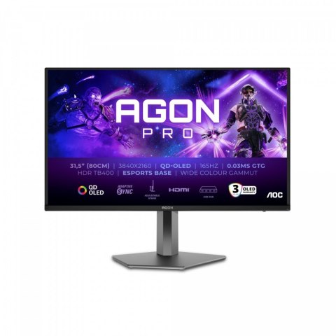 Monitor AOC AG326UD (31.5" /QD OLED /165Hz /3840 x 2160 /Czarno-szary) Monitor AOC AG326UD (31.5" /QD OLED /165Hz /3840 x 2160 /Czarno-szary)
