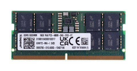 Pamięć DELL (SODIMM/DDR5/16 GB/4800MHz/SINGLE) Pamięć DELL (SODIMM/DDR5/16 GB/4800MHz/SINGLE)