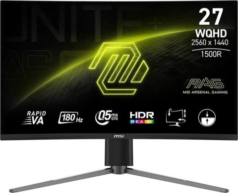 Monitor MSI MAG 27CQ6PF (27" /Rapid VA /180Hz /2560 x 1440 /Czarny) Monitor MSI MAG 27CQ6PF (27" /Rapid VA /180Hz /2560 x 1440 /Czarny)