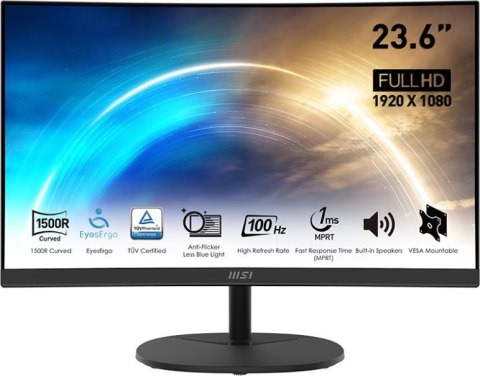 Monitor MSI PRO MP2412C (23.6" /VA /100Hz /1920 x 1080 /Czarny)