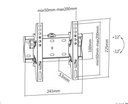 Uchwyt do TV MACLEAN BRACKETS MC-667 (nośność 30kg \23 - 42 cale)