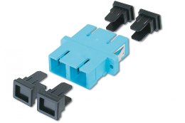 Adapter światłowodowy SC/SC, duplex, wielomodowy O M3, ceramiczna ferrula, błękitny