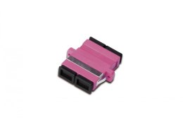 Adapter światłowodowy SC/SC, duplex, wielomodowy O M4, ceramiczna ferrula, różowy
