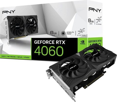 Karta graficzna PNY RTX 4060 Verto Dual 8GB GDDR6 (VCG40608DFXPB1-O) Karta graficzna PNY RTX 4060 Verto Dual 8GB GDDR6 (VCG40608DFXPB1-O)