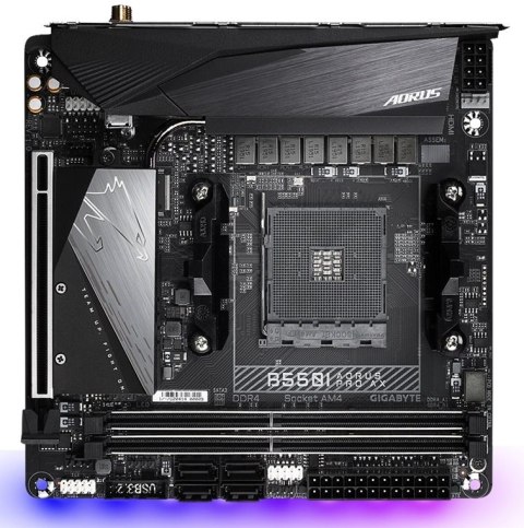 Płyta główna GIGABYTE B550I AORUS PRO AX Socket AM4 MiniITX Płyta główna GIGABYTE B550I AORUS PRO AX Socket AM4 MiniITX