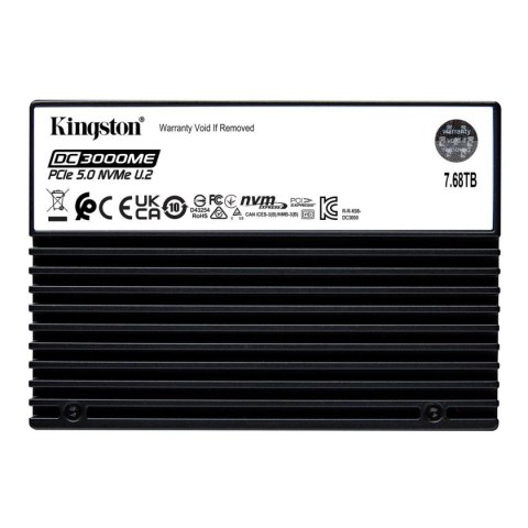 Dysk SSD Kingston DC3000ME 7,68TB U.2 2,5" PCIe NVMe Gen5 x4 (14000/10000MB/s) Dysk SSD Kingston DC3000ME 7,68TB U.2 2,5" PCIe NVMe Gen5 x4 (14000/10000MB/s)