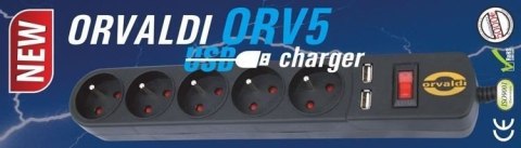 Listwa zasilająca ORVALDI AP5U-1,5m Listwa zasilająca ORVALDI AP5U-1,5m